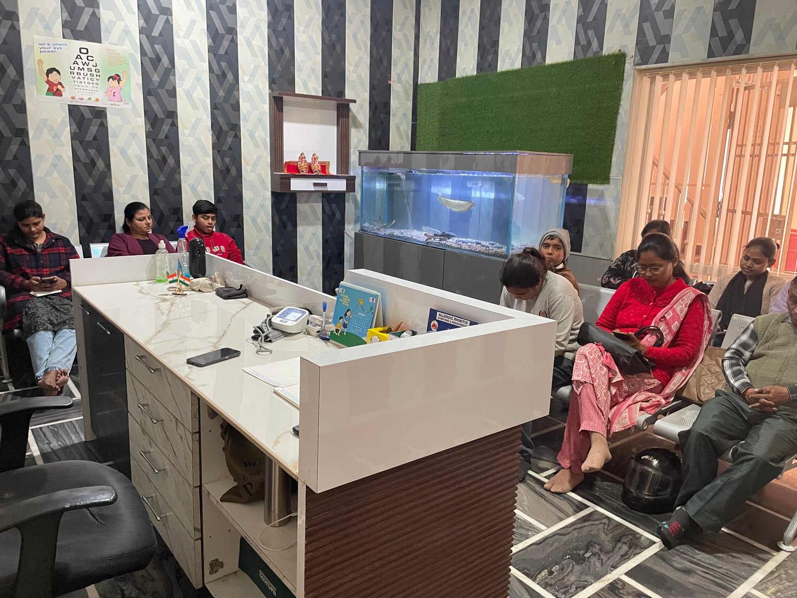 Modern Premium Waiting Lounge at Biswas Clinic Ayodhya
